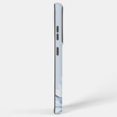 Gepersonaliseerd Modern Floral Dusty Blue Samsung Galaxy Hoesje (Rechterkant)