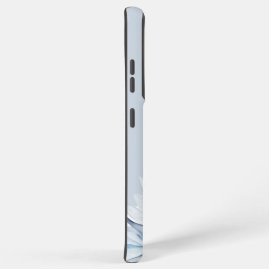 Gepersonaliseerd Modern Floral Dusty Blue Samsung Galaxy Hoesje (Rechterkant)