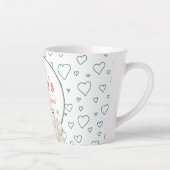 Gepersonaliseerd Modern Floral Lijst Vrijgezellenf Latte Mok (Rechts)