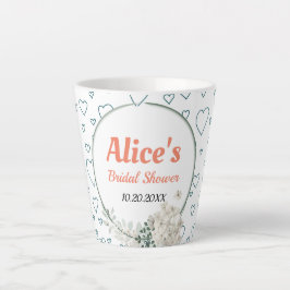 Gepersonaliseerd Modern Floral Lijst Vrijgezellenf Latte Mok