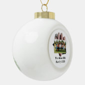 Gepersonaliseerd modern  fotosjabloon keramische bal ornament (Links)