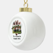 Gepersonaliseerd modern  fotosjabloon keramische bal ornament (Rechts)