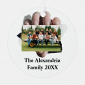 Gepersonaliseerd modern  fotosjabloon metalen ornament (Voorkant)