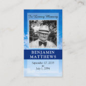 Gepersonaliseerd Modern Funeral Prayer Gedicht Blu Informatiekaartje (Voorkant)