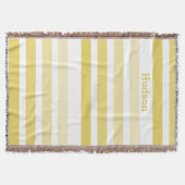 Gepersonaliseerd modern geel striped patroon deken (Voorkant)