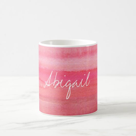 Gepersonaliseerd Modern Girl Pink Rose Koffiemok (Center)