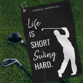 Gepersonaliseerd Modern Golfer Quote Golfhanddoek