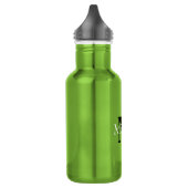Gepersonaliseerd modern groen monogram waterfles  (Links)