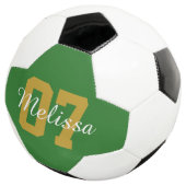 Gepersonaliseerd modern groen Voetbal (Drie kwart)