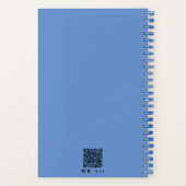 Gepersonaliseerd Modern Half A Heart Blauw Roze Da Notitieboek (Achterkant)