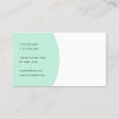 Gepersonaliseerd Modern handgeschreven legant Mint Visitekaartje (Achterkant)
