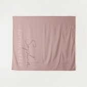 Gepersonaliseerd Modern handgeschreven script roze Wandkleed (Voorkant (horizontaal))
