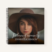 Gepersonaliseerd Modern in Loving Memory | Memoria Notitieboek (Voorkant)