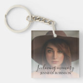 Gepersonaliseerd Modern in Loving Memory | Memoria Sleutelhanger (voorkant)