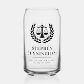 Gepersonaliseerd Modern Law School Afstuderen Blikvorm Glas (Achterkant)