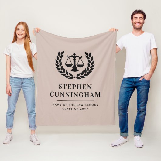 Gepersonaliseerd Modern Law School Afstuderen Fleece Deken (In situ)
