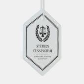 Gepersonaliseerd Modern Law School Afstuderen Glas Ornament (Voorkant Rechts)