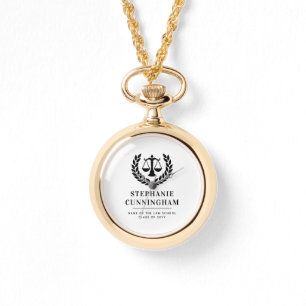 Gepersonaliseerd Modern Law School Afstuderen Horloge