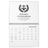 Gepersonaliseerd Modern Law School Afstuderen Kalender (Feb 2027)
