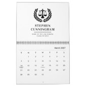 Gepersonaliseerd Modern Law School Afstuderen Kalender (Mar 2027)