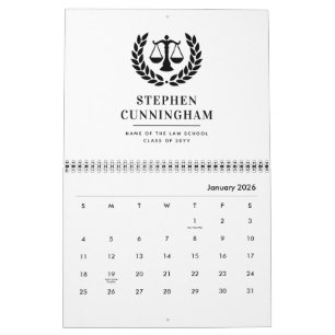 Gepersonaliseerd Modern Law School Afstuderen Kalender