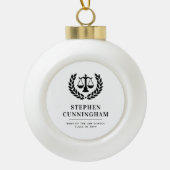 Gepersonaliseerd Modern Law School Afstuderen Keramische Bal Ornament (Voorkant)