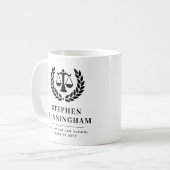 Gepersonaliseerd Modern Law School Afstuderen Koffiemok (Voorkant links)