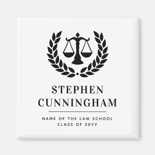 Gepersonaliseerd Modern Law School Afstuderen Magneet (Voorkant)