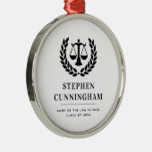 Gepersonaliseerd Modern Law School Afstuderen Metalen Ornament (Rechts)