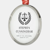 Gepersonaliseerd Modern Law School Afstuderen Metalen Ornament (Links)