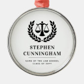 Gepersonaliseerd Modern Law School Afstuderen Metalen Ornament (Voorkant)