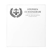 Gepersonaliseerd Modern Law School Afstuderen Notitieblok (Voorkant)