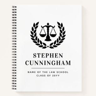Gepersonaliseerd Modern Law School Afstuderen Notitieboek