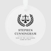 Gepersonaliseerd Modern Law School Afstuderen Ornament (achterkant)