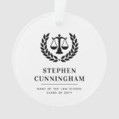Gepersonaliseerd Modern Law School Afstuderen Ornament (voorkant)