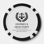 Gepersonaliseerd Modern Law School Afstuderen Poker Chips (Achterkant)