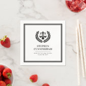 Gepersonaliseerd Modern Law School Afstuderen Servet (Insitu)