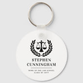Gepersonaliseerd Modern Law School Afstuderen Sleutelhanger (Achterkant)