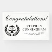 Gepersonaliseerd Modern Law School Afstuderen Spandoek (Horizontaal)