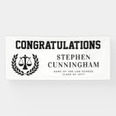 Gepersonaliseerd Modern Law School Afstuderen Spandoek (Horizontaal)