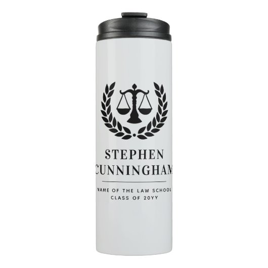 Gepersonaliseerd Modern Law School Afstuderen Thermosbeker (Voorkant)