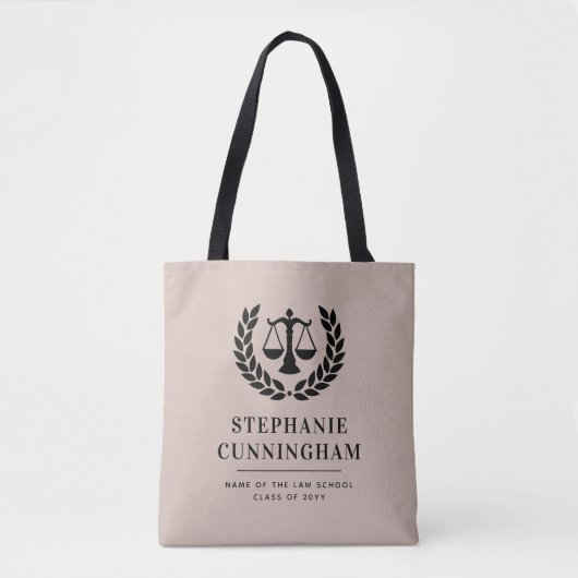 Gepersonaliseerd Modern Law School Afstuderen Tote Bag (Voorkant)