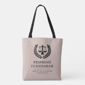 Gepersonaliseerd Modern Law School Afstuderen Tote Bag (Achterkant)