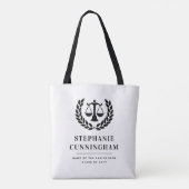 Gepersonaliseerd Modern Law School Afstuderen Tote Bag (Achterkant)