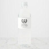 Gepersonaliseerd Modern Law School Afstuderen Waterfles Etiket (Voorkant)