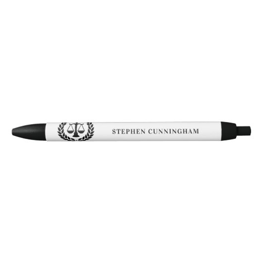 Gepersonaliseerd Modern Law School Afstuderen Zwarte Inkt Pen (Voorkant)