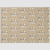 Gepersonaliseerd Modern Merry Christmas Kraft Mono Tissuepapier (Voorkant)