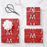 Gepersonaliseerd Modern Merry Christmas Red Monogr Inpakpapier Vel<br><div class="desc">Een gepersonaliseerd modern "Merry Christmas" monogram ontwerp met een Xmas rode achtergrond kleur. Een ideaal feestelijk ontwerp op maat voor de feestdagen. Pas het monogram aan en maak het uw eigen!</div>