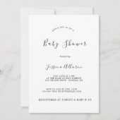 Gepersonaliseerd modern minimalistisch B&W-Baby sh Kaart (Voorkant)