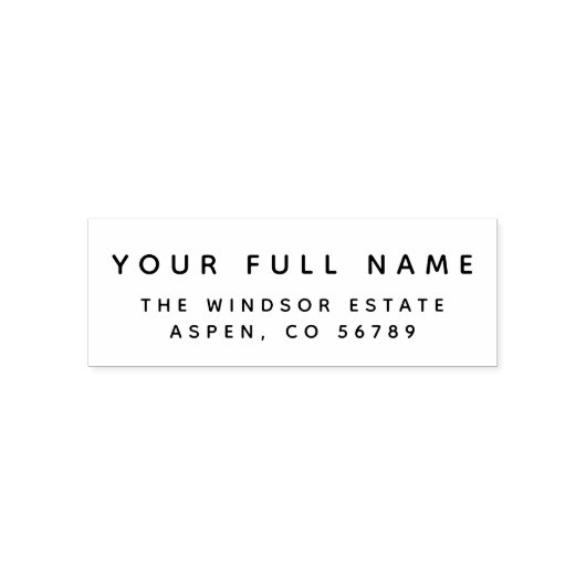 Gepersonaliseerd modern minimalistisch retouradres  zelfinktende stempel (Design)